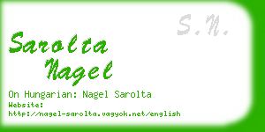 sarolta nagel business card